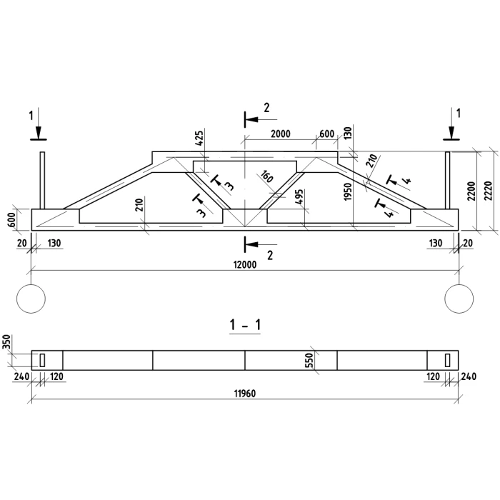 Ферма железобетонная ФСЦД 6-24-3